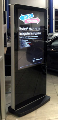 A free-standing display for Customer information